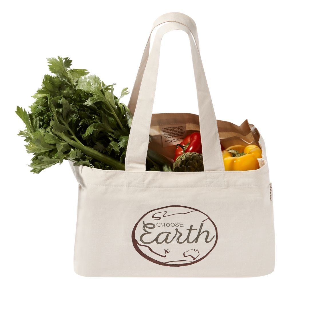 Buy Australian Organic Cotton Shopping Bag by Little Mashies Australia Reusable Food Pouches