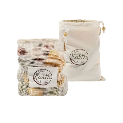 Buy Australian Organic Cotton Produce Bag, Bulk Food Storage and Snack Bags by Little Mashies Australia Reusable Food Pouches