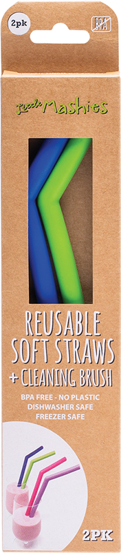 Buy Silicone Straws BPA Free by Little Mashies Australia Reusable Food Pouches