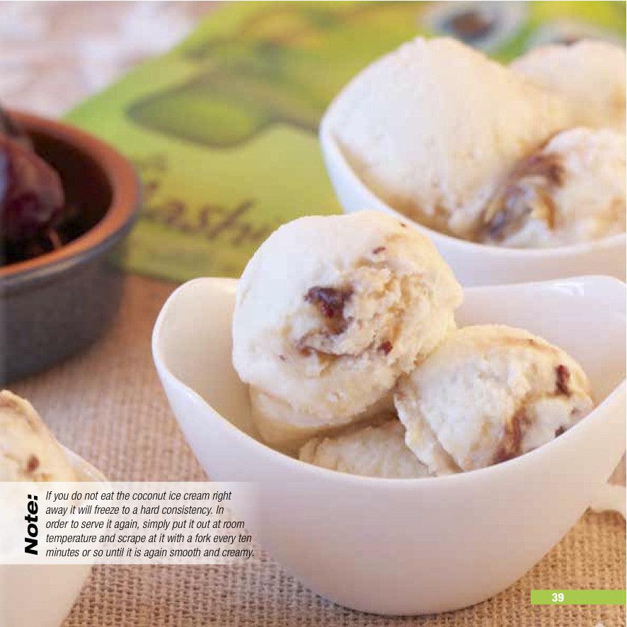 Coconut Ice-Cream with Date Swirl
